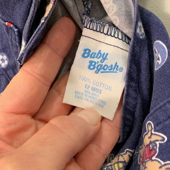 - Vintage Oshkosh B’Gosh baby boy overalls kangaroo soccer size 12 months … - Picture 10 of 10